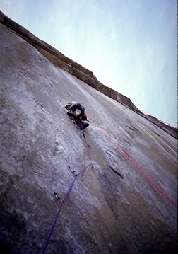 El Cap in Yosemite, leading pitch zodiac El Cap in Yosemite, leading pitch one Copyright Brad Carlile