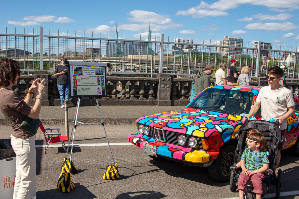 Tom Cramer Art Car at Burnside Bridge