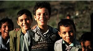 Yemen: Yemeni Boys - spontaneous and not posed  fine art photographs copyright 2001 Brad Carlile