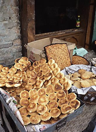 Srinagar Dal Lake Kashmiri bread kashmiri food Fine Art Photography copyright 2004 Brad Carlile