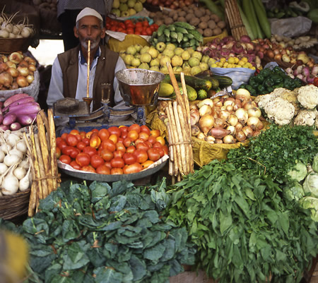 Srinagar Kashmir India kashmiri Vegetable Market in Dal Lake Fine Art Photography copyright 2004 Brad Carlile